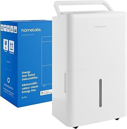 hOmeLabs 25 Pint Wi-Fi Dehumidifier - Lot 7507