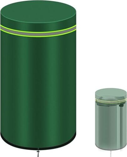 Green Well Pump Cover (Protects Down to 5°F), Round Insulated Well Pump Cover, Decorative Well Pump Covers with Reflective Strips,Hide Your Water Well Pump Head and Improve Curb Appeal (16"Dia x 32"H) - Lot 7131