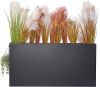 Rectangular Planter 48x10x24IN Large Black Planter Boxes Outdoor with Removable Shelf for Plant Pots,Plants,Flowers,Privacy Planters for Patio,Front Porch,Balcony,Garden - Thumbnail 1