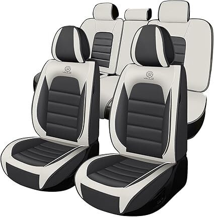Full Set for Toyota Corolla Cross Seat Covers 2022-2025, Waterproof Nappa Leather Car Seat Protector, Anti-Slip & Comfortable Car seat Cover(Gray & White) - Image 1 - Lot 7147