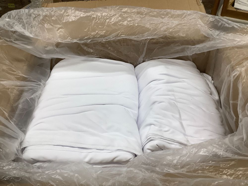60ft×30ft White Ceiling Curtain Panels for Weddings Parties,12 Panels 30 ft Long Polyester - Image 2 - Lot 7154