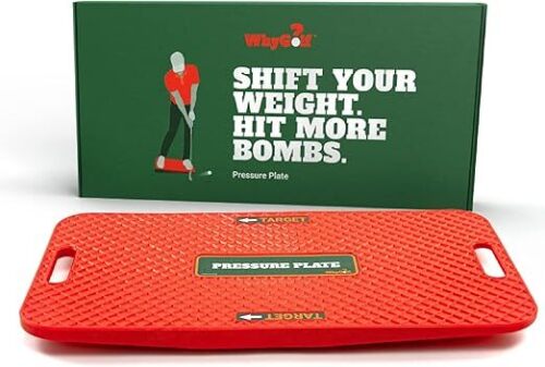 WHYGOLF Swing Trainer Pressure Plate with Power Wedge – Improve Weight Shift, Balance & Accuracy – Golf Training Aid for Increased Power & Control – Teaching Tool for Club Practice & Drills - Lot 7157