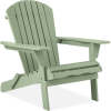 Folding Wooden Adirondack Chair, Accent Furniture w/ Natural Woodgrain - Thumbnail 1