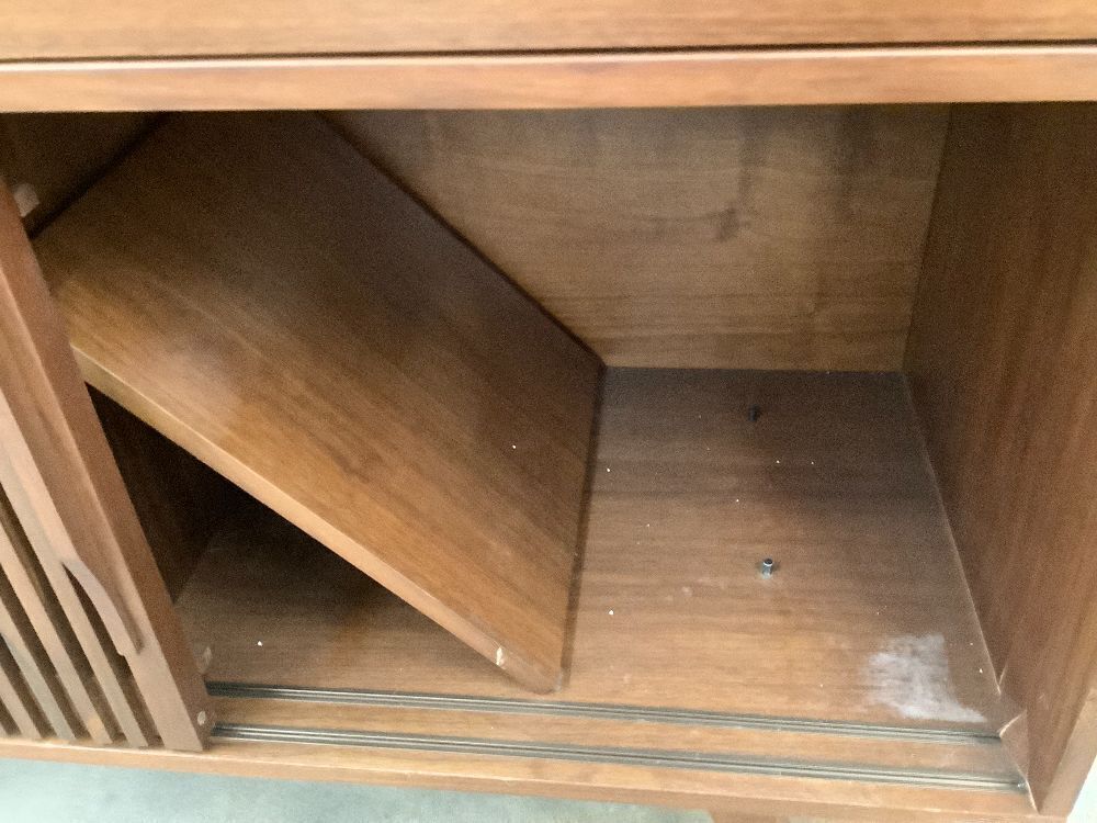 Jokuna 48" Vinyl Media Unit - Walnut - Image 3 - Lot 10055