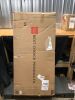 Indoor Outdoor Steel Bench w/ Geometric Backrest, Foot Levelers - Thumbnail 2