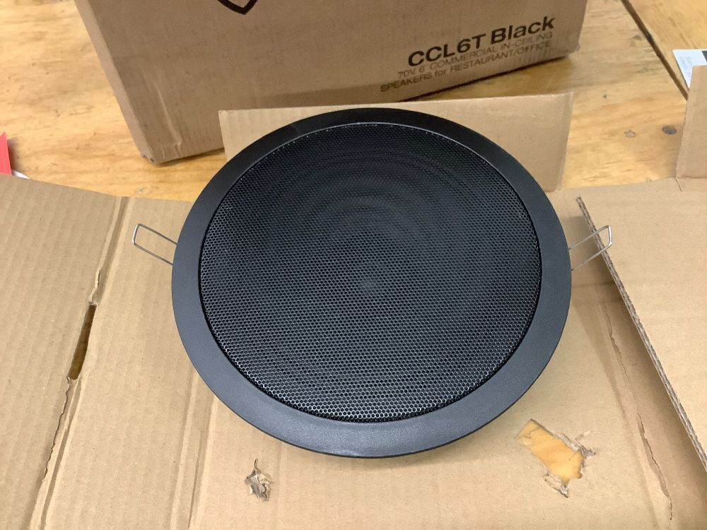 Rockville CCL6T (4) 70V 6" Commercial Ceiling Speakers, Paintable Grills, Easy Install, Custom Power Taps, Perfect for Restaurants/Offices - Image 2 - Lot 10086