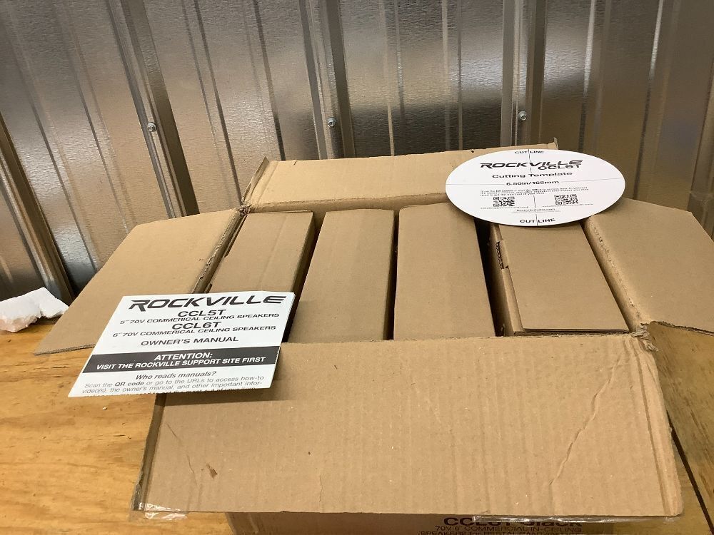 Rockville CCL6T (4) 70V 6" Commercial Ceiling Speakers, Paintable Grills, Easy Install, Custom Power Taps, Perfect for Restaurants/Offices - Image 4 - Lot 10086