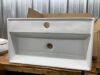 SHACO Wall Mount Bathroom Sink, 21x12 Inch Small Bathroom Sink with Wall Mount Screw, Commercial Wall Hung Floating Sink White Single Hole Lavatory Powder Room Washroom - Thumbnail 2