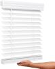Lotus & Windoware Cordless, 2 Inch Faux Wood Blind, 30" Wide x 72" Long, Window Blinds, Blinds & Shades, Blinds for Indoor Windows, Embossed, Bright White - Thumbnail 1