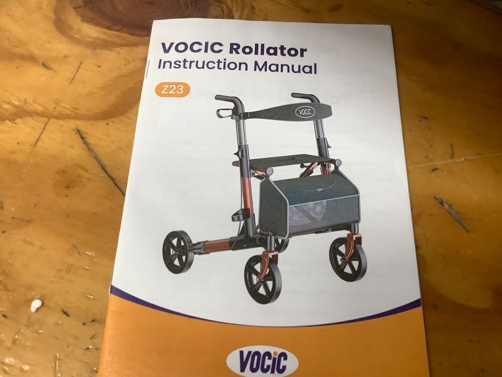 VOCIC Walkers-for-Seniors-with-Seat, Lightweight-Rollator-Walker-with-Seat-and-Brakes, Folding-Rolling-Walker-with-Wheels, All Terrain - Image 6 - Lot 10103
