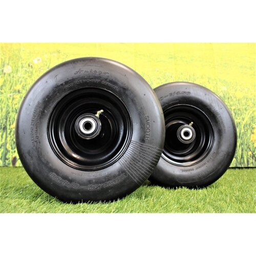 (Set of 2) 13x6.50-6 Semi-Pneumatic Flat Free Wheel Assembly - Lot 7177