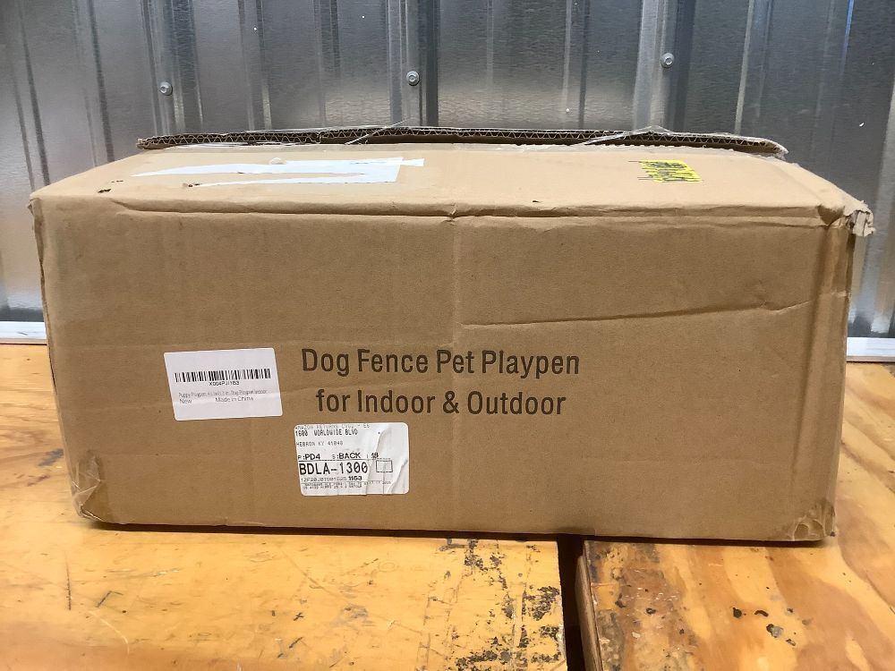 Puppy Playpen, 43.3x43.3 Inch Large Dog Play Pen for Small Pets Cats with Zipper Gate Dog Fence, Thickened Oxford Fabric Dog Playpen Indoor & Outdoor - Image 4 - Lot 10098