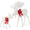 2-Piece Moose Family Lighted Outdoor Christmas Decoration Set w/ 170 Lights - Thumbnail 1