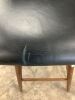 Sede Leather Swivel Bar Stool - Walnut and Black - Thumbnail 2