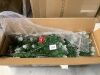 Pre-Lit Partially Flocked Pencil Christmas Tree w/ Pine Cones, Metal Stand - Thumbnail 2