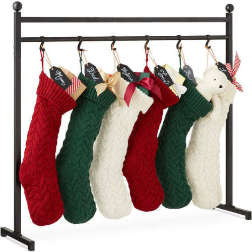 Christmas Stocking Stand, Decor Display w/ Name Tags, Chalk Marker- 3ft - Lot 7549