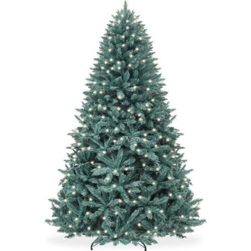 Pre-Lit Blue Spruce Christmas Tree w/ Foldable Base, Incandescent Lights - Lot 7533