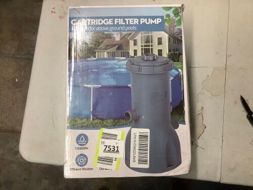 Bestway Flowclear 1,000 Gallons Per Hour 120 Volt Above Ground Swimming Pool Water Filter Pump Cartridge with Automatic Shut Off Timer - Lot 7531