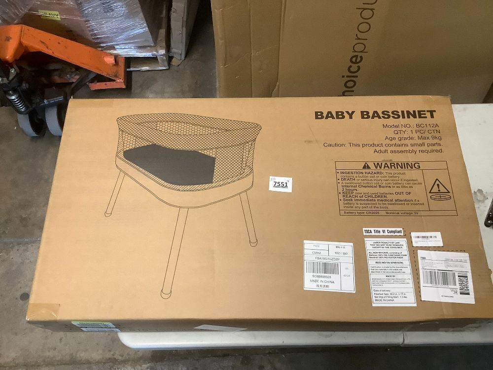 VaVaSoo Rocking Bassinet for Baby 3 Speeds Electric Bedside Sleeper with White Noise, Automatic Bedside Crib for Newborn, Brownish-Yellow - Image 3 - Lot 7551
