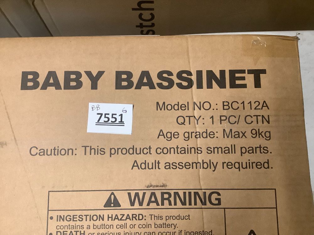 VaVaSoo Rocking Bassinet for Baby 3 Speeds Electric Bedside Sleeper with White Noise, Automatic Bedside Crib for Newborn, Brownish-Yellow - Image 5 - Lot 7551