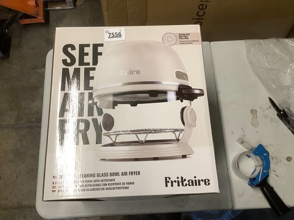 Fritaire Air Fryer - Glass AirFryer 5 Quart w/ 360 Visibility, Self-Cleaning, 400F Vortex Air Fryer for Even Cooking, BPA-Free Teflon Free, 6-in-1 Functions, Rotisserie, Roast, Bake, White - Image 3 - Lot 7556