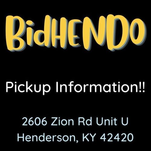 PICKUP INFORMATION - PLEASE READ! - Lot 1aa