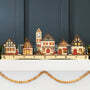 Pre-Lit Wooden Christmas Village, Winter Mantel Decor w/ 20 LED Lights - Lot 3