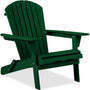 Folding Wooden Adirondack Chair, Accent Furniture w/ Natural Woodgrain-Gray - Lot 6