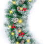 9ft Pre-Lit Christmas Garland w/ 50 Lights, Pine Cones, Berries - Lot 13