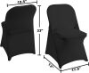 (48) MAGALO Black Spandex Spandex Folding Waterproof Chair Covers - Thumbnail 6