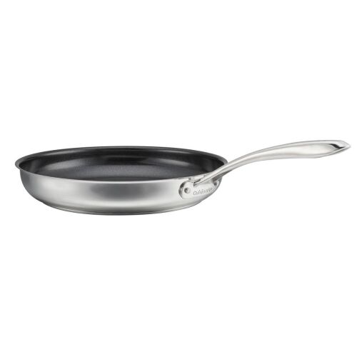 Cuisinart 12" Classic Stainless Ceramic Nonstick Skillet: Dishwasher-Safe, Stay-Cool Handle, Even-Heating, Silver w lid - Lot 61