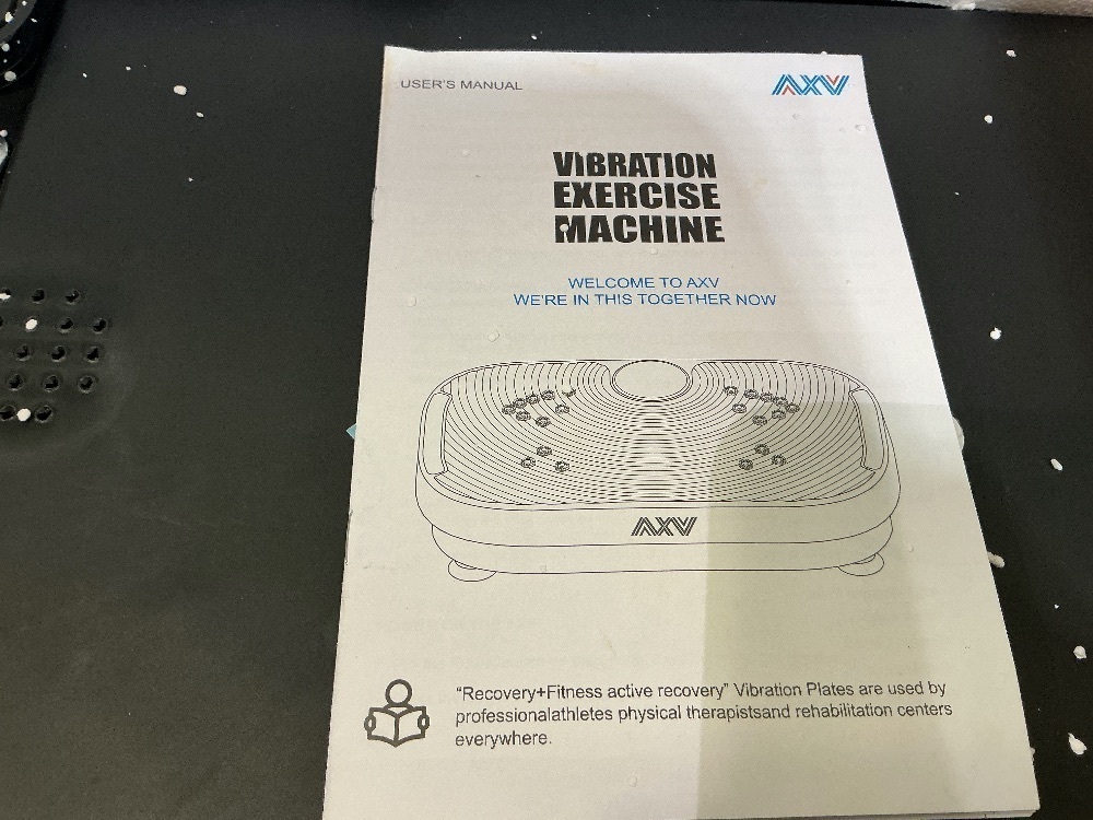 AXV Vibration Plate Exercise Machine Whole Body Workout Vibrate Fitness Platform Lymphatic Drainage Machine for Weight Loss Shaping Toning Wellnes - Image 2 - Lot 62