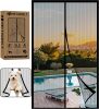 Magnetic Screen Door Fits Door Size 32" x 80", Actual Screen Size 34" x 81", Screen Door Mesh,Door Screen Magnetic Closure for Patio Door Enjoy Air Fresh-Black - Thumbnail 1
