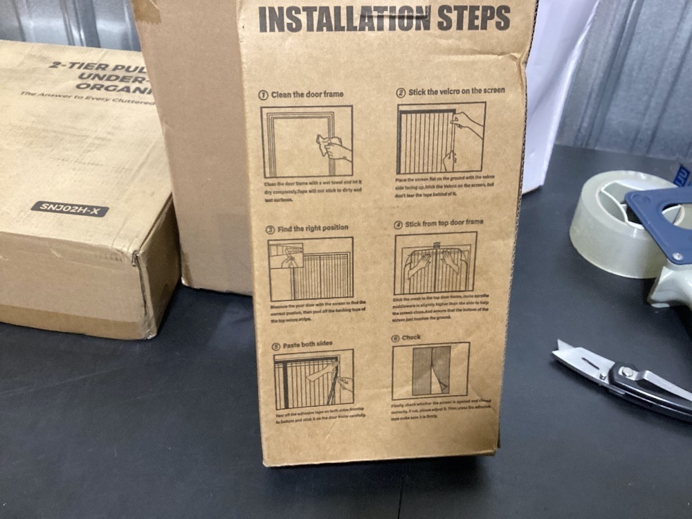 Magnetic Screen Door Fits Door Size 32" x 80", Actual Screen Size 34" x 81", Screen Door Mesh,Door Screen Magnetic Closure for Patio Door Enjoy Air Fresh-Black - Image 4 - Lot 67
