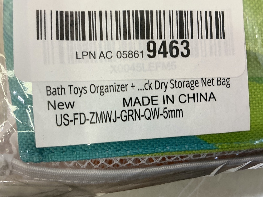 Weiyirot Bath Tub Toy Holder Basket, Mesh Bathroom Toys Mesh Toys Storage Net, Holder Basket Organizer Durable Storage Bag for Organizering Bathroom Stuffed Animal Baby(Green) - Image 5 - Lot 71