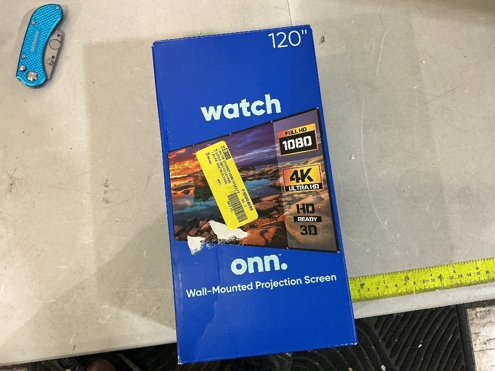 onn. 120" Portable Indoor/Outdoor 16:9 Projection Screen - Image 3 - Lot 72