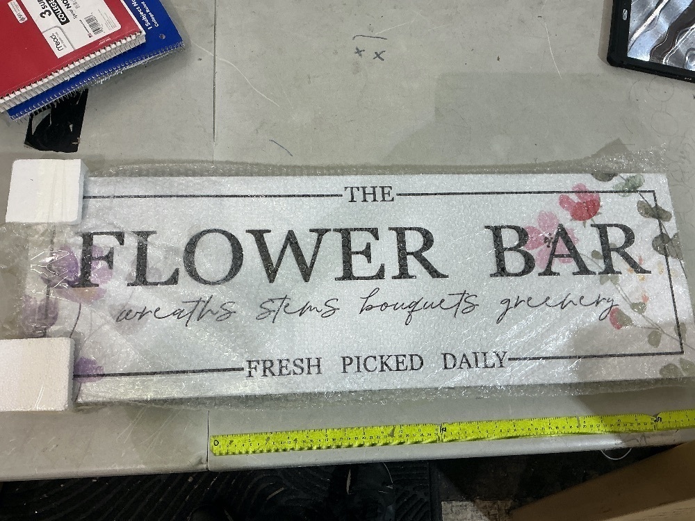"The Flower Bar" decorative metal sign - Image 3 - Lot 87