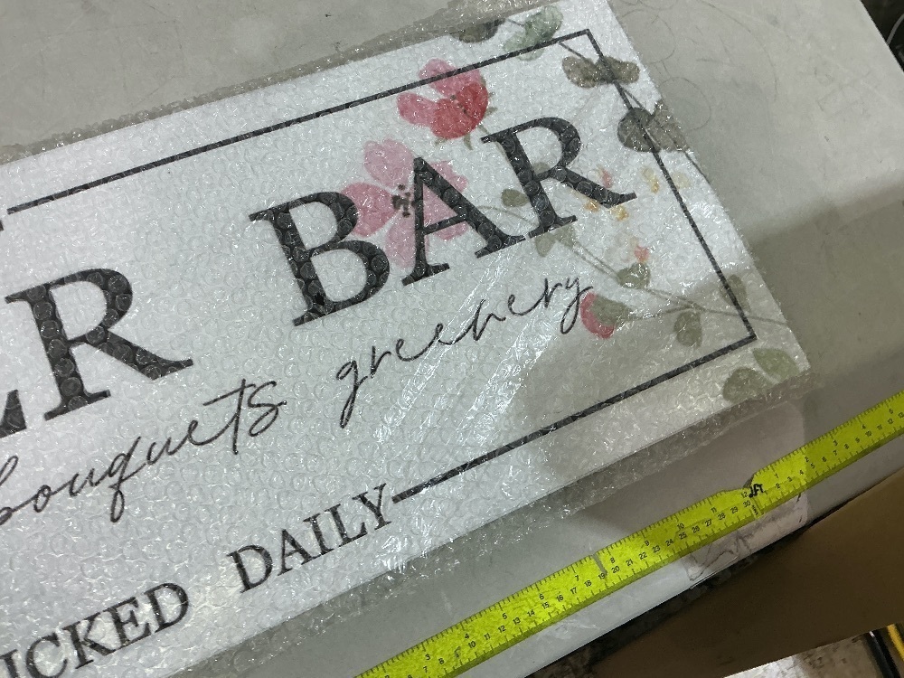 "The Flower Bar" decorative metal sign - Image 4 - Lot 87