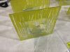 Yellow Glass Dragon fly tea candle holders 2 pack - Thumbnail 1