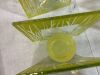 Yellow Glass Dragon fly tea candle holders 2 pack - Thumbnail 2