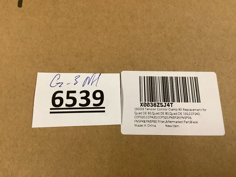 190003 Tension Control Clamp Kit Replacement for Quad DE 60,Quad DE 80,Quad DE 100,CCP240,CCP320,CCP420,CCP520,FNSP24,FNSP36,FNSP48,FNSP60 Filter,Aftermarket Part.Black - Image 4 - Lot 21