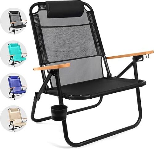 Water Buffalo Bondi Beach Chair – Backpack Beach Chair for Adults with Reclining Positions, Cup Holder & High Back Support - Lot 7190