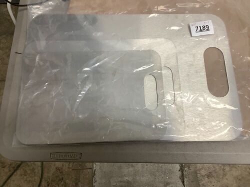 Set of 3 Stainless Steel Cutting Boards - Lot 7189