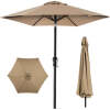 Set of 2 Outdoor Steel Market Patio Umbrella Decoration w/ Tilt, Crank Lift - 10ft - Thumbnail 4