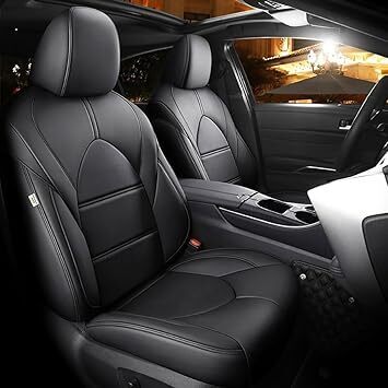 CocheFamilia Custom Fit Highlander Car Seat Covers for Select Toyota Highlander2020 2021 2022 2023 2024 -Three Rows, Second Row Captain Chair, 7 Seats,Leather(Black) - Image 1 - Lot 7610