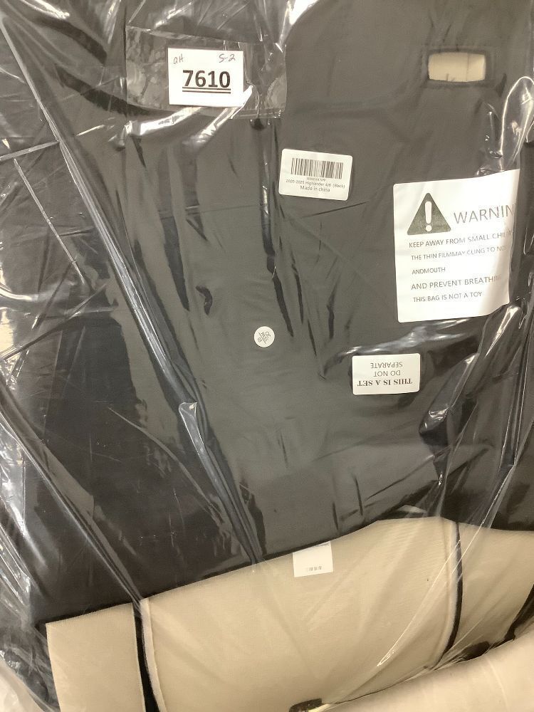 CocheFamilia Custom Fit Highlander Car Seat Covers for Select Toyota Highlander2020 2021 2022 2023 2024 -Three Rows, Second Row Captain Chair, 7 Seats,Leather(Black) - Image 2 - Lot 7610