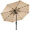 Solar LED Lighted Patio Umbrella w/ Tilt Adjustment, UV-Resistant - 10ft - Thumbnail 1