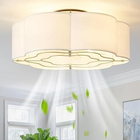Caged Ceiling Fan with Lights, - Lot 7592