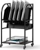 Laptop Charging Cart 10 Device Mobile Open Charging Carts for Laptops Tablets Chromebooks, Removable Dividers Charging Station Storage Cart with Wheels for Office Classroom Hospital - Thumbnail 1