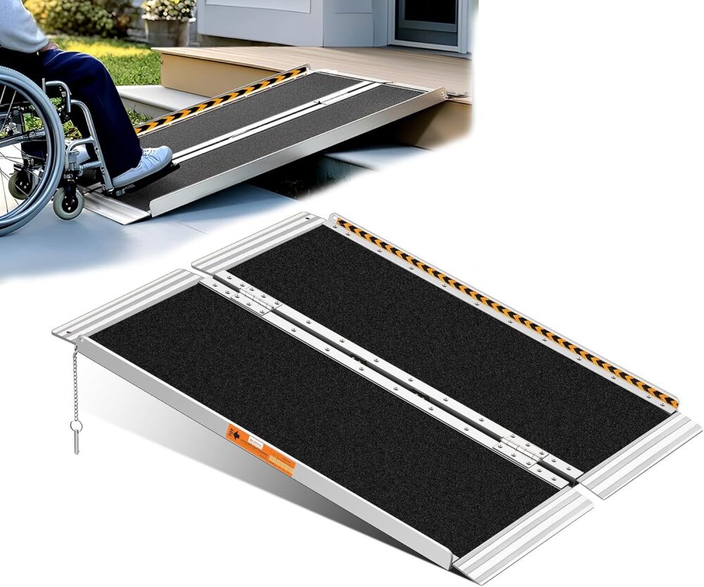 Wheelchair Ramp 3 Feet, Portable Ramps for Wheelchairs for Home, 800LBS Capacity Folding Non-Slip Aluminum Handicap Ramp, Wheel Chair Ramp for Home Steps, Stairs, Doorways, Car, Curbs - Image 1 - Lot 7648